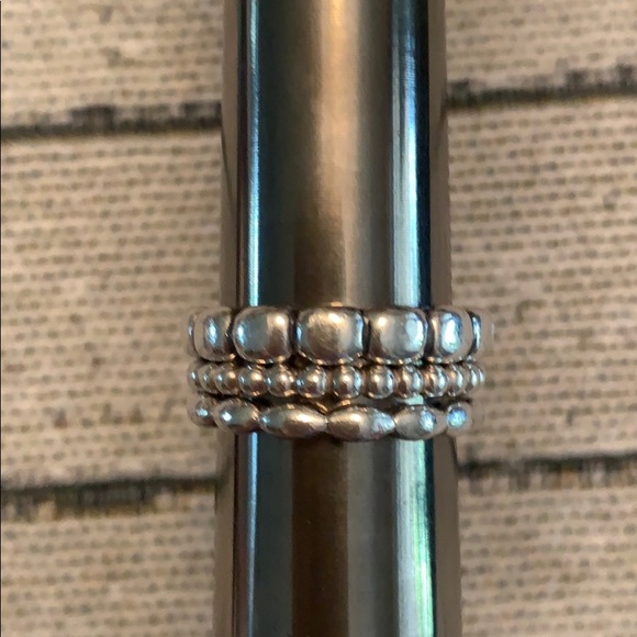 Sterling silver stackable ring set - Picture 3 of 7